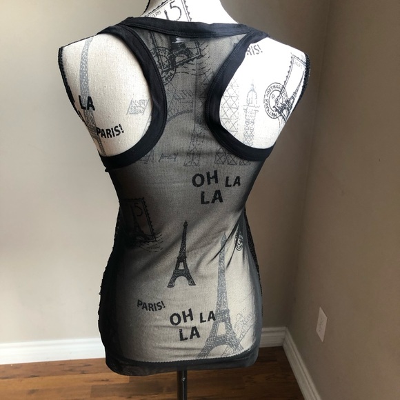 Miss Sixty Luxury sequin front sheer back tank - Picture 7 of 8